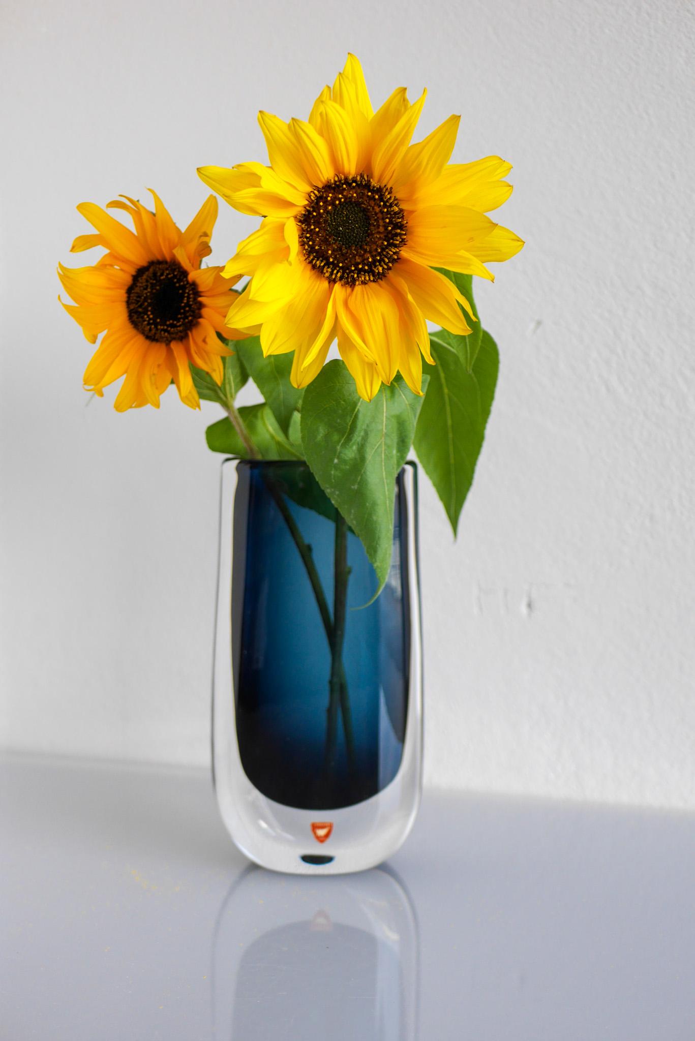 Mid-Century Modern Nils Landberg Glass Vase and Bowl 