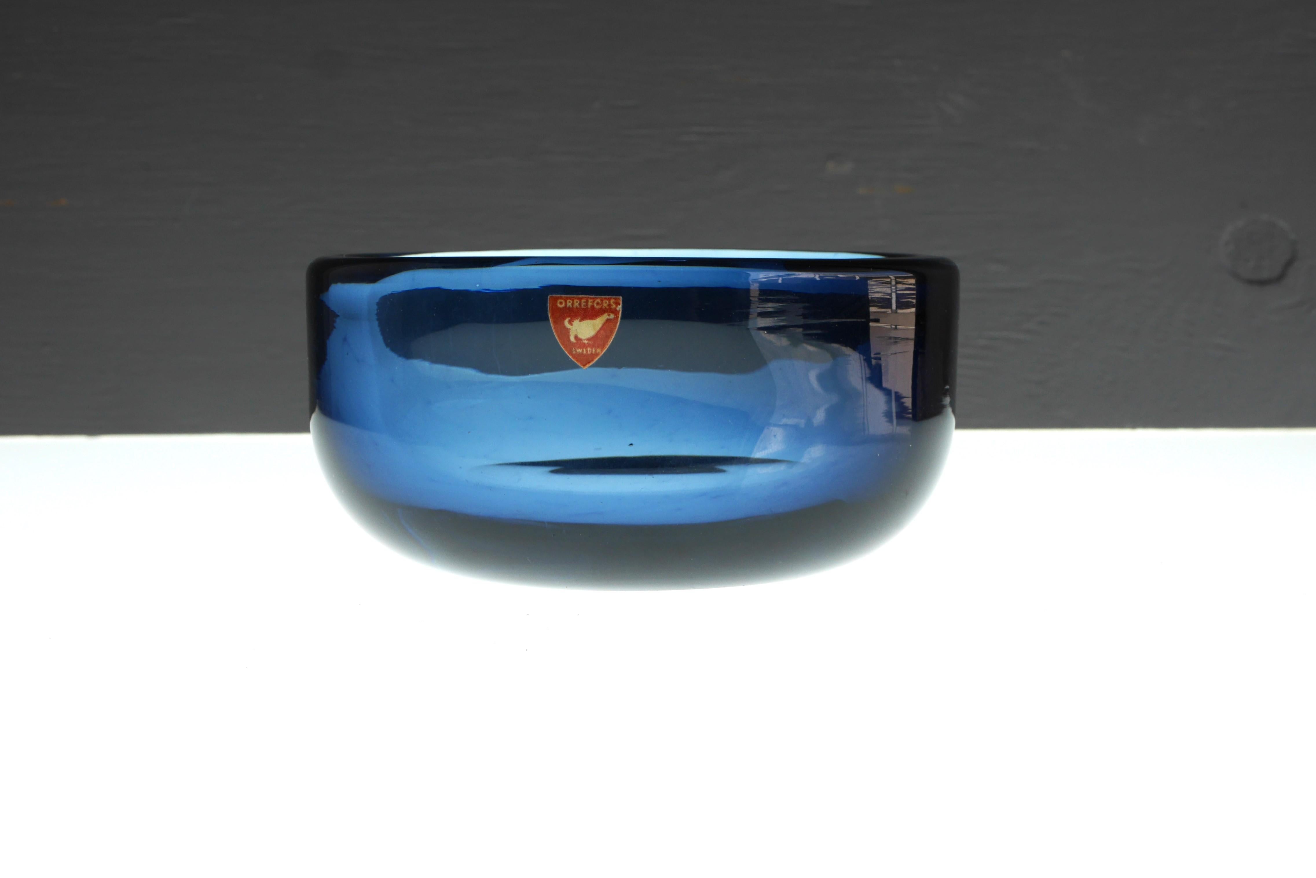 Swedish Nils Landberg Glass Vase and Bowl 