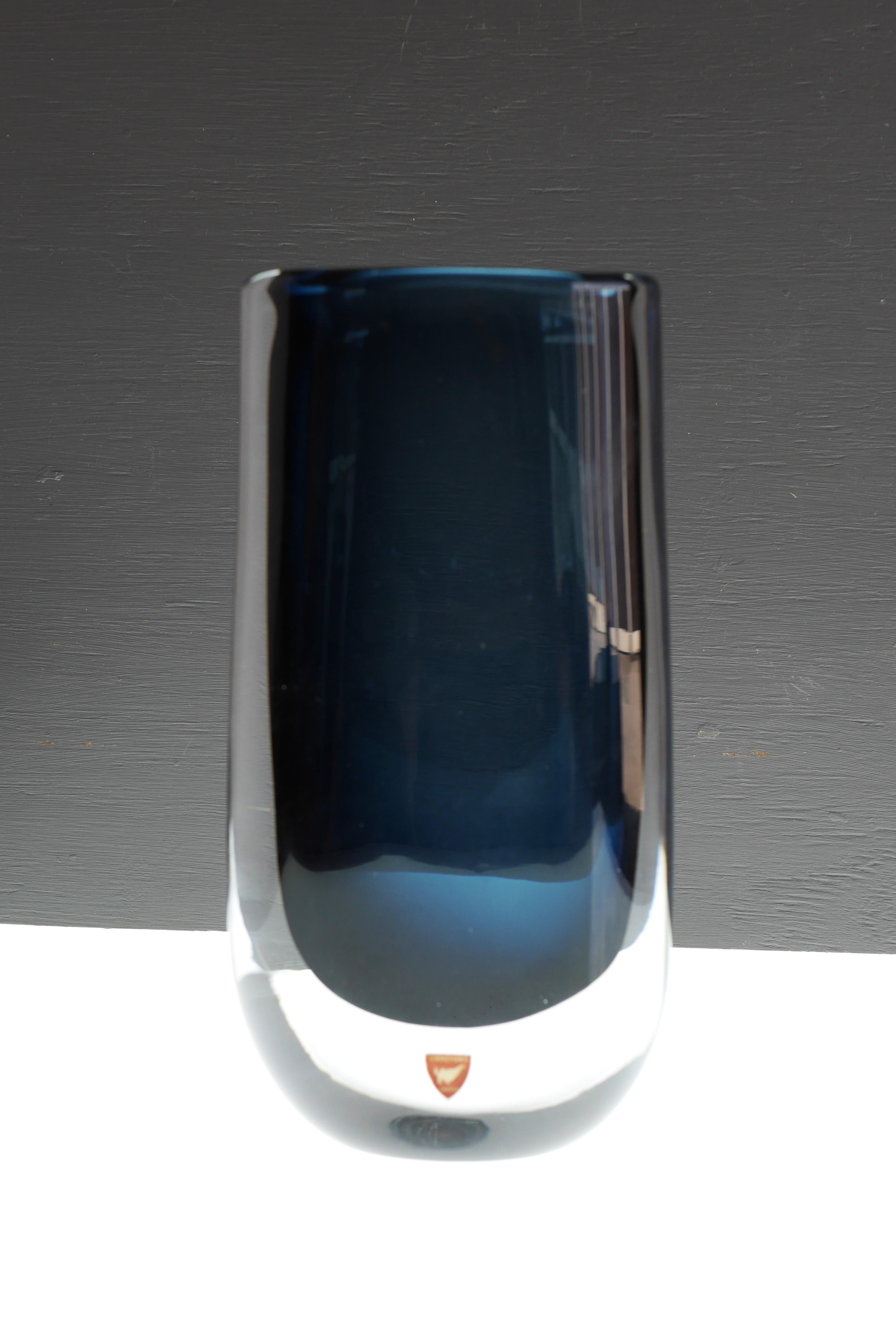 Hand-Crafted Nils Landberg Glass Vase and Bowl 