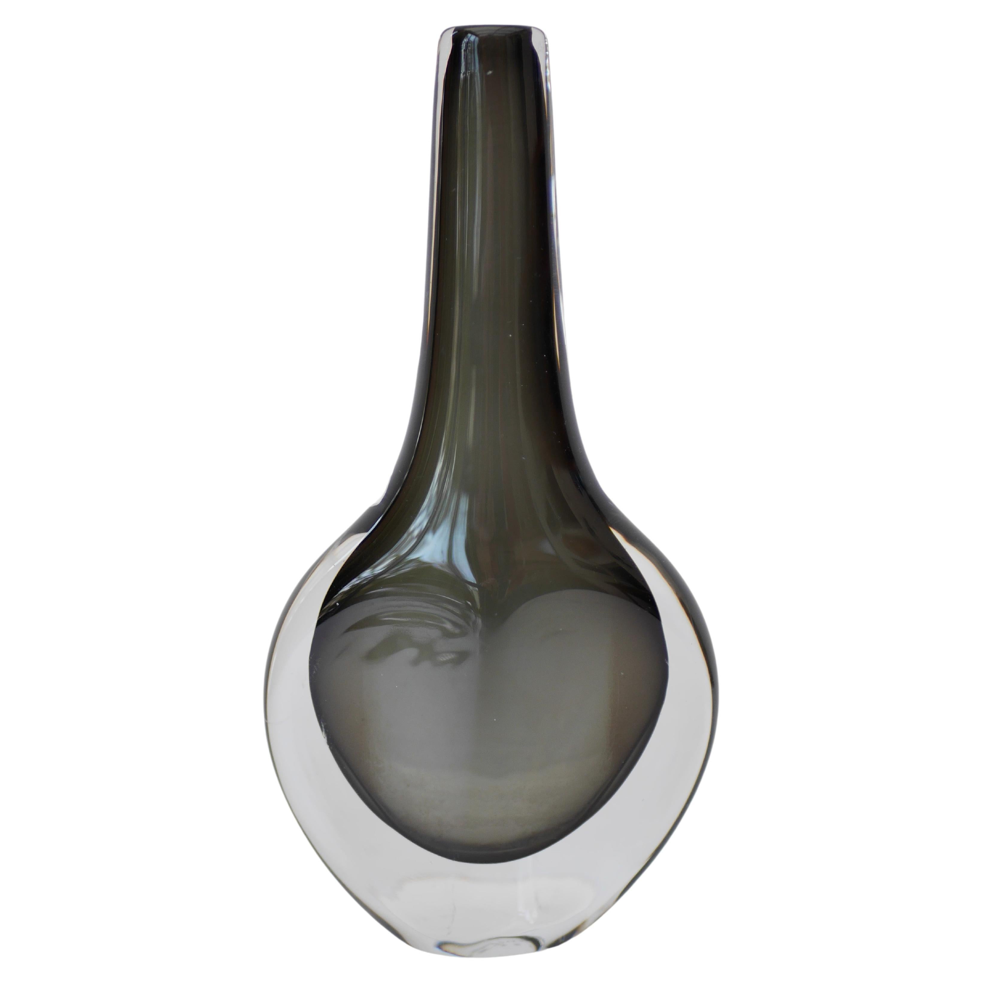 Nils Landberg Glass Vase "Dusk" for Orrefors, Sweden