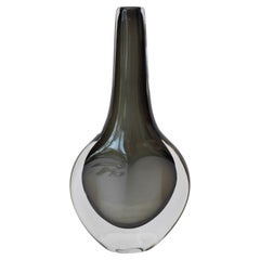 Retro Nils Landberg Glass Vase "Dusk" for Orrefors, Sweden