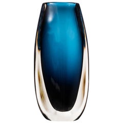 Grand vase en verre Nils Landberg d'Orrefors en Suède