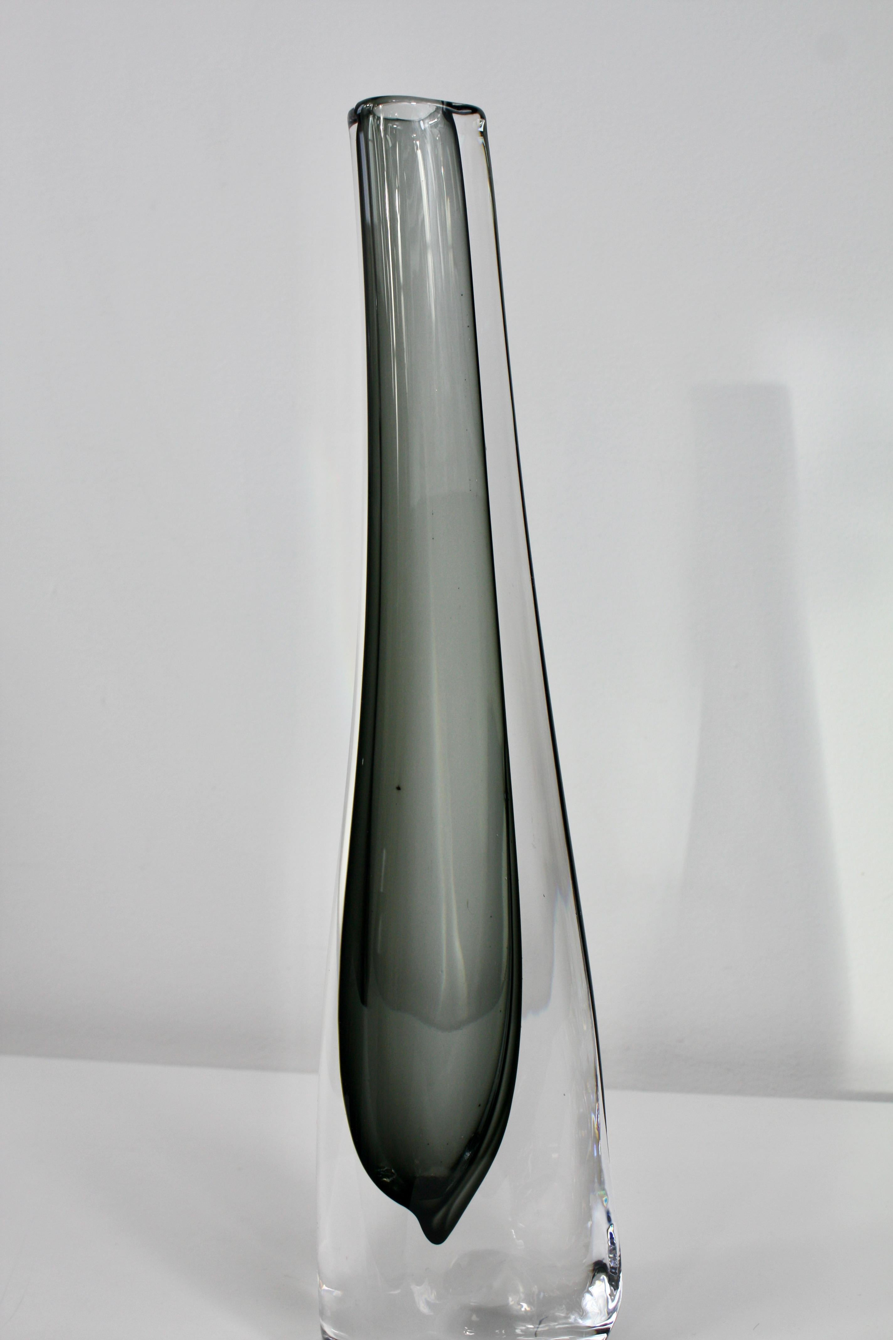 Vaso in vetro Sommerso di Nils Landberg Orrefors Sweden, anni '50 In condizioni buone in vendita a Västra Frölunda, SE