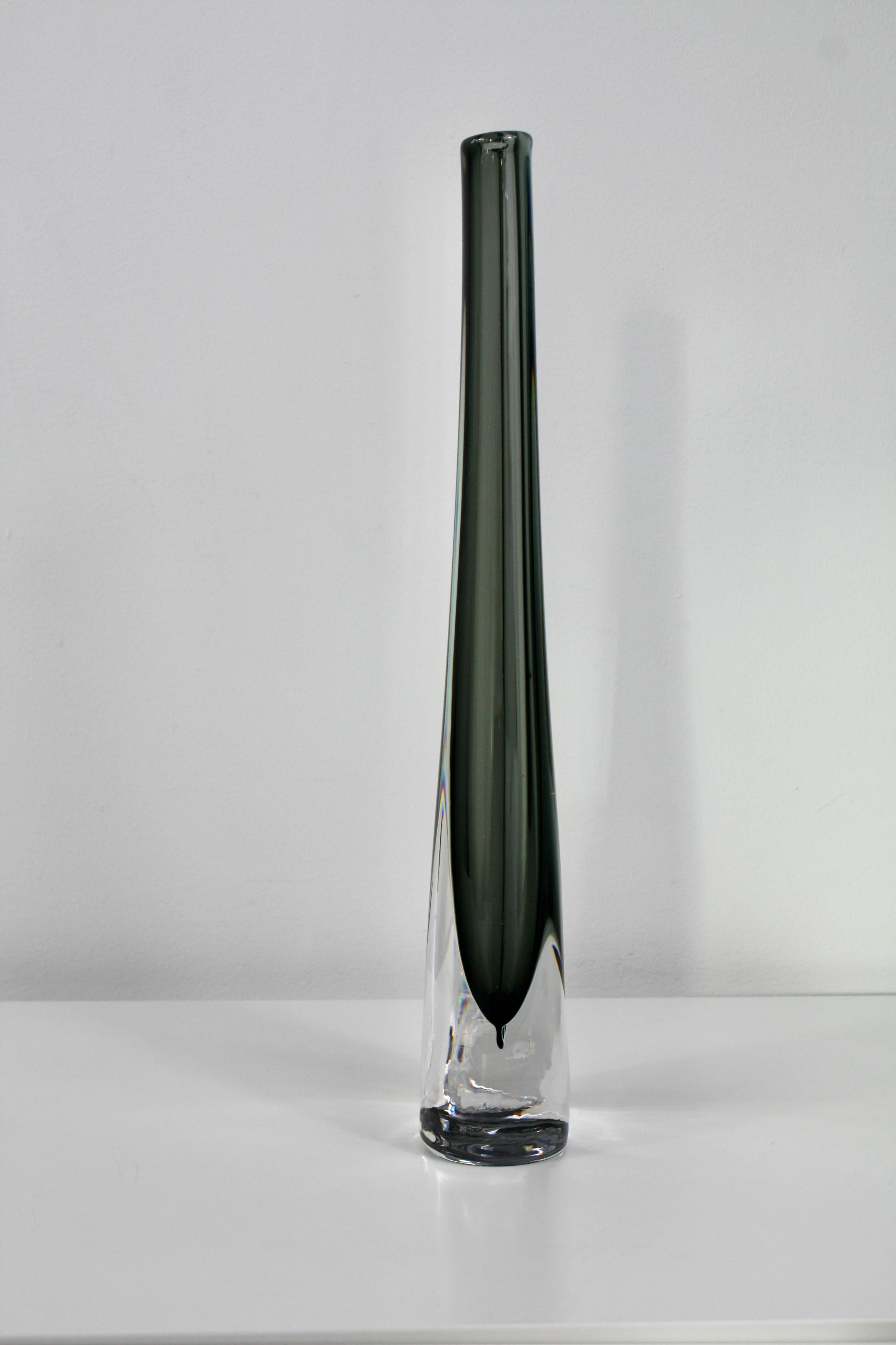 Vaso in vetro Sommerso di Nils Landberg Orrefors Sweden, anni '50 in vendita 2