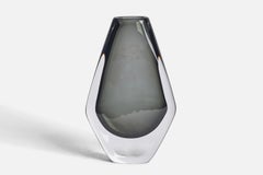 Nils Landberg, Sommerso-Vase, Glas, Schweden, 1950er Jahre