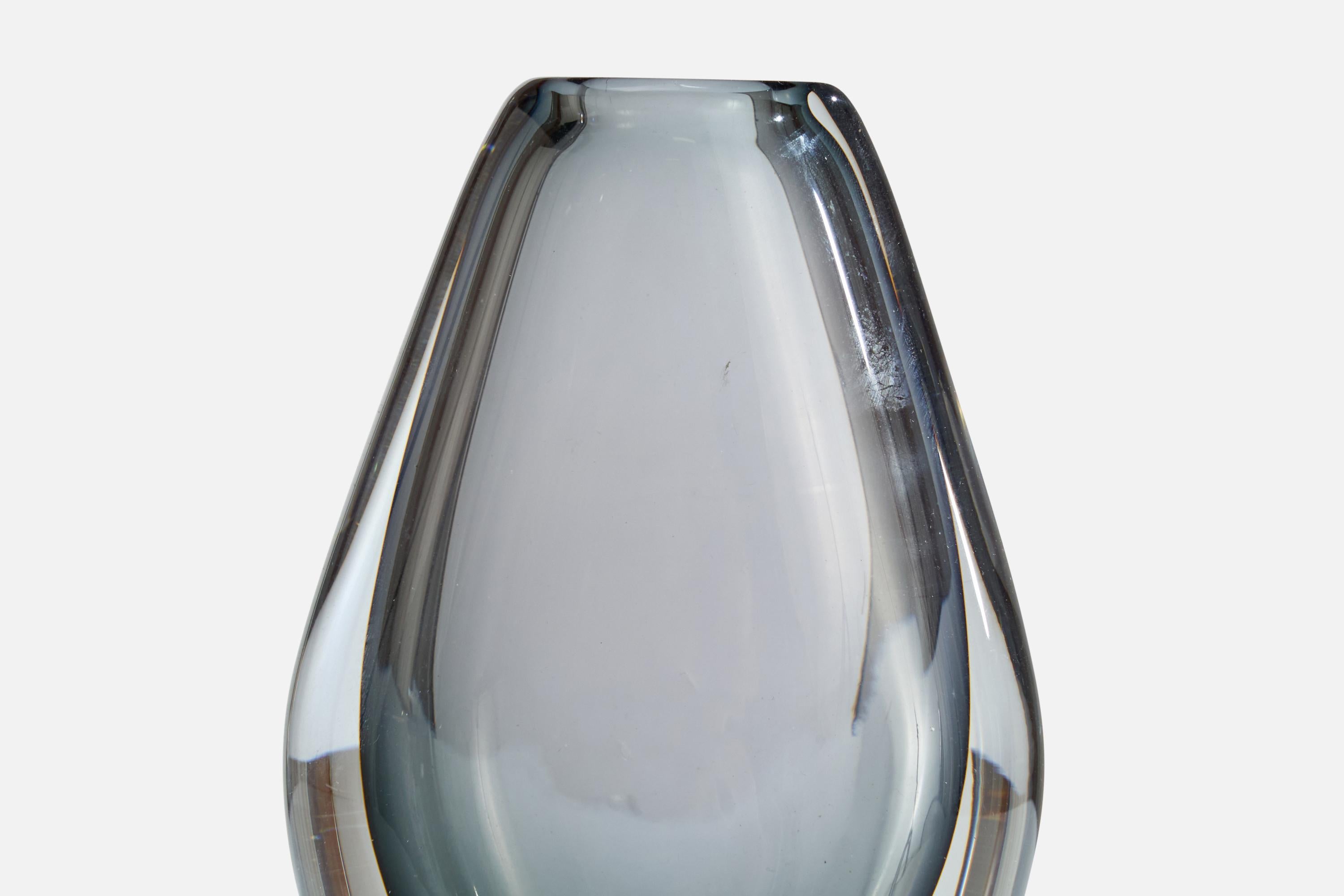 Svedese Nils Landberg, Vaso Sommerso, Vetro, Svezia, anni '50 in vendita