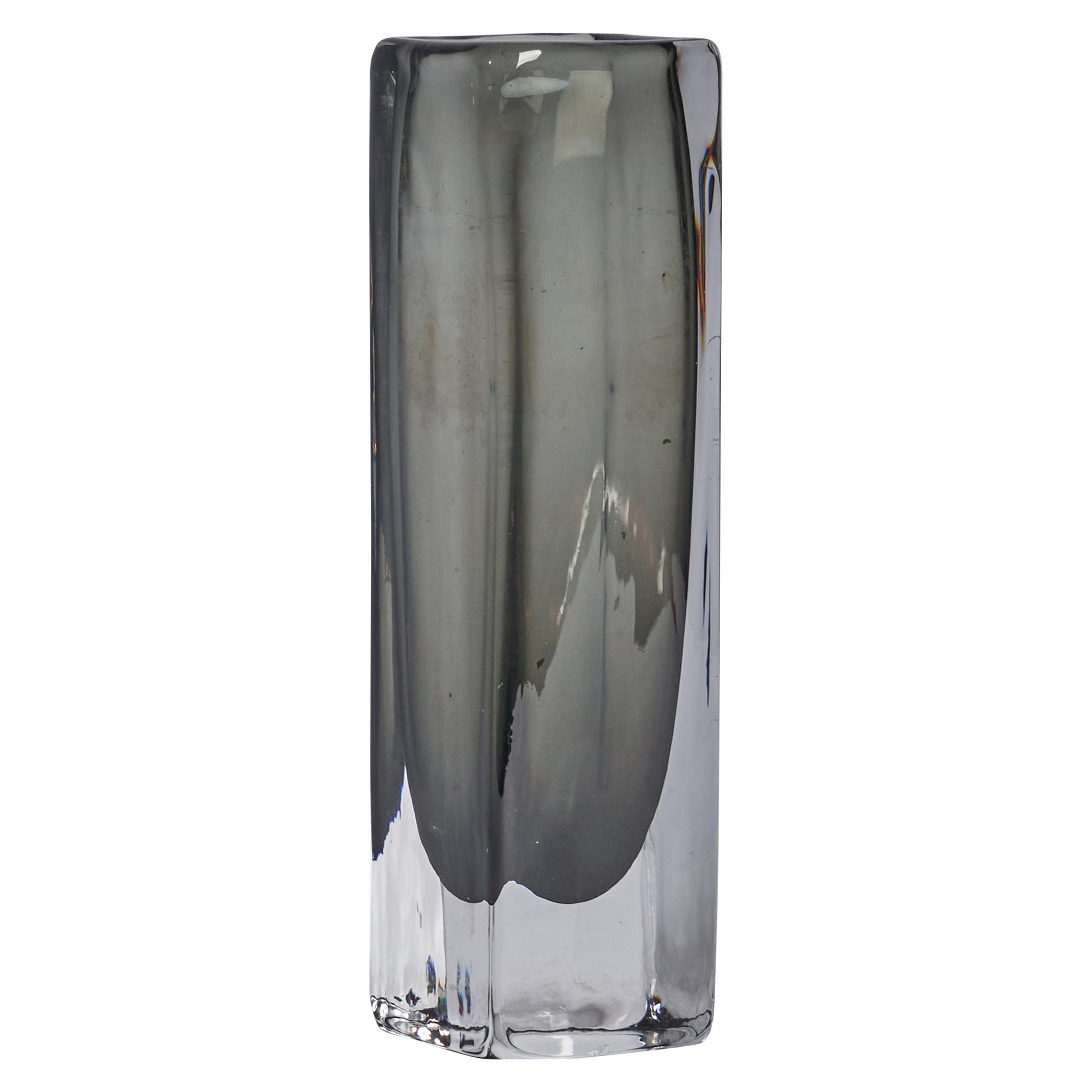 Nils Landberg, Vase Sommerso, verre, Suède, années 1950