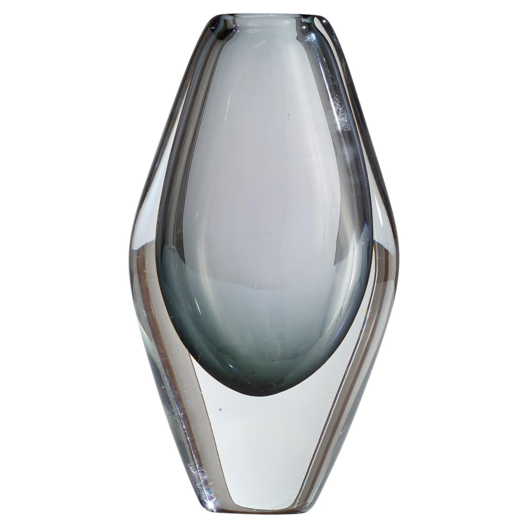 Nils Landberg, Sommerso Vase, Glass, Sweden, 1950s