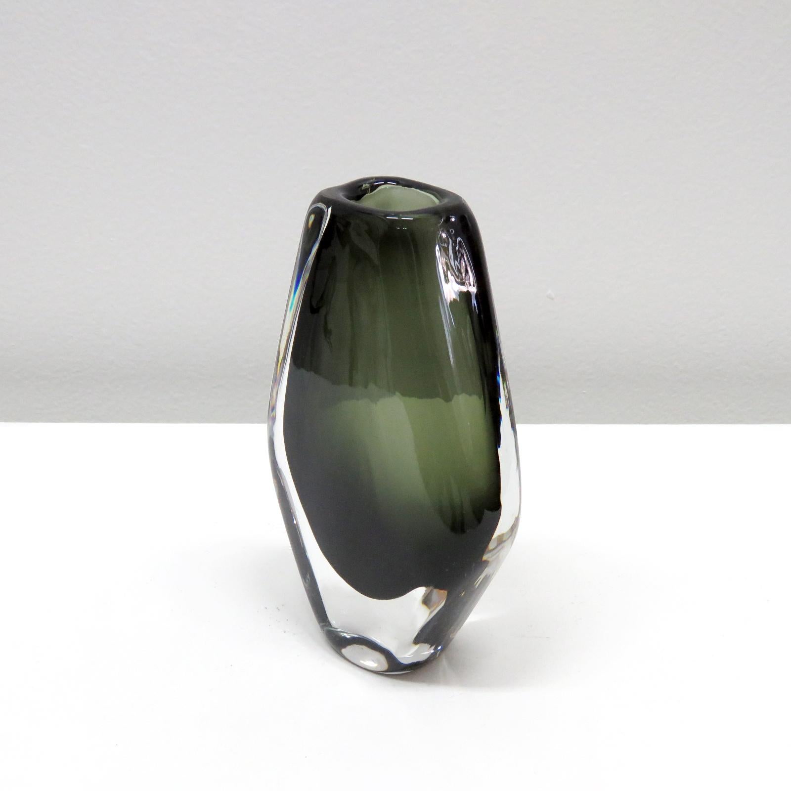 Hand-Crafted Nils Landberg Vase for Orrefors, 1965 For Sale