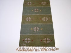 Nils Nilsson Flat Weaved Carpet 'Röllakan', Sweden, 1950s