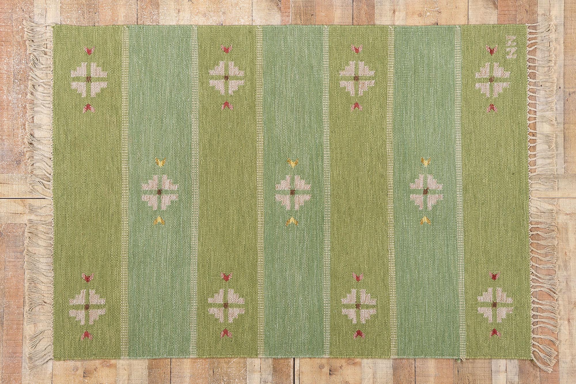 Tappeto Röllakan vintage svedese Greene & Greene scandinavo di Nils Nilsson, 04'09 x 06'09 in vendita 2