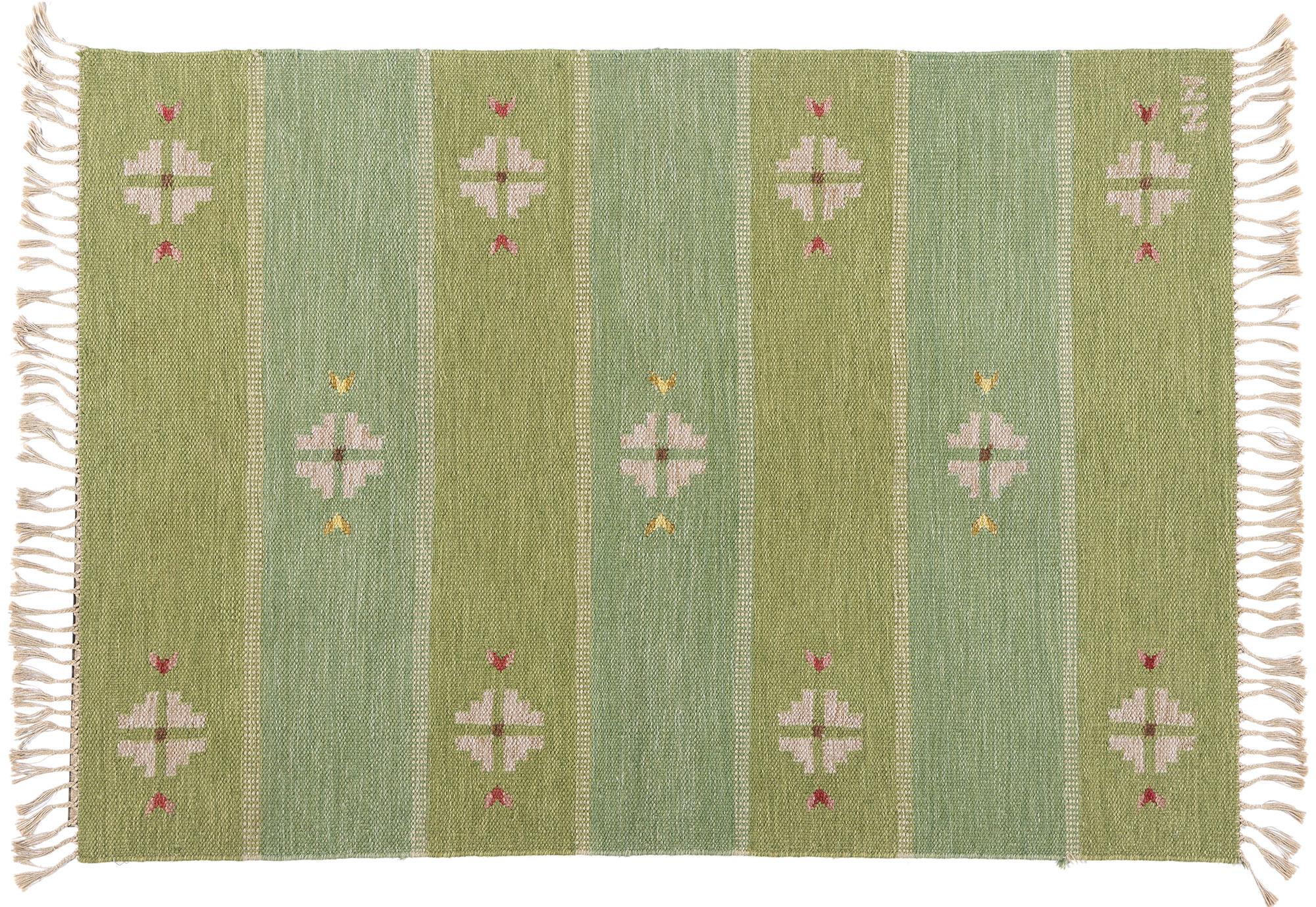 Tappeto Röllakan vintage svedese Greene & Greene scandinavo di Nils Nilsson, 04'09 x 06'09 in vendita 3