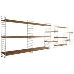 Nils Nisse Strinning Shelving System/ Wall Unit for String Design, 1960s, Sweden