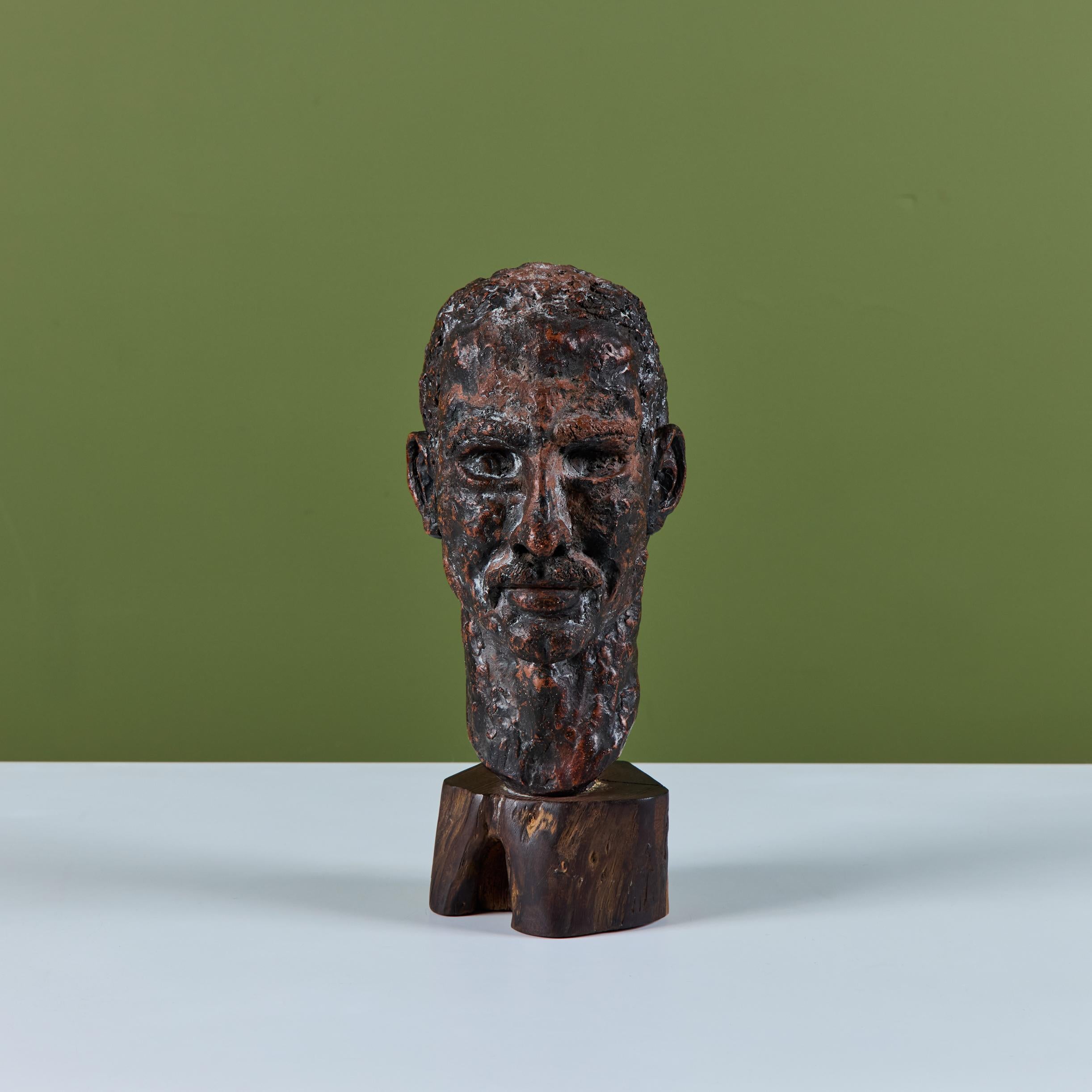 Busto in gesso in stile Nils Sjogren in vendita 2