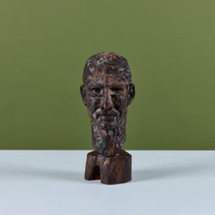 Nils Sjogren Style Plaster Mounted Bust