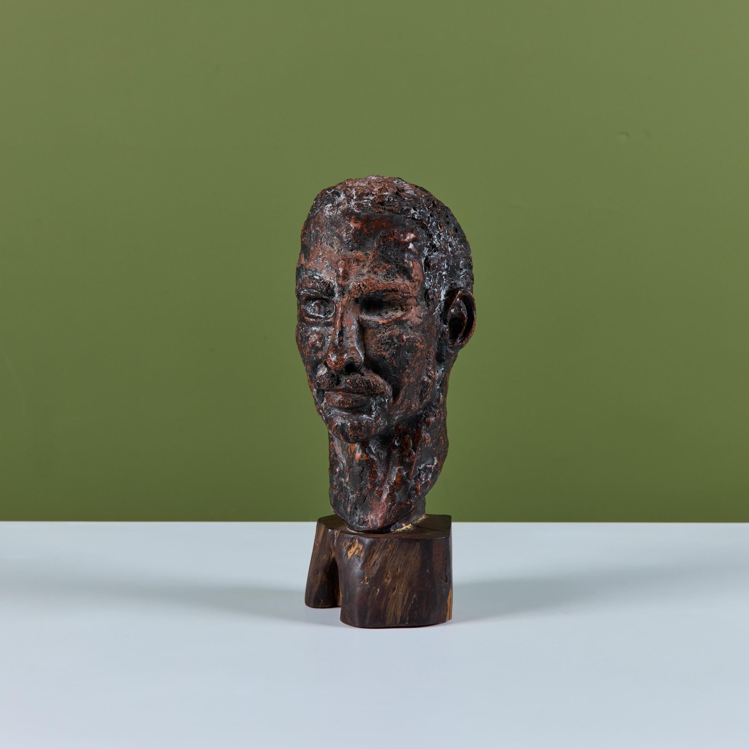 Busto in gesso in stile Nils Sjogren in vendita 1