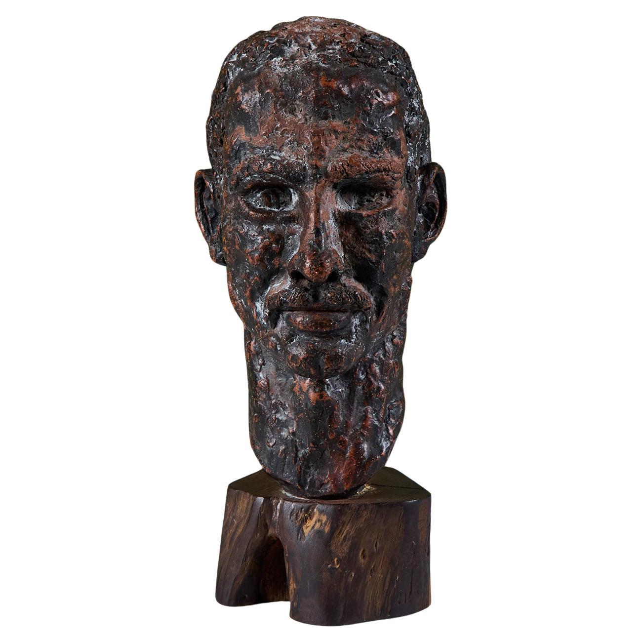 Busto in gesso in stile Nils Sjogren in vendita