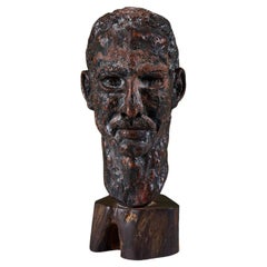 Nils Sjogren Style Plaster Mounted Bust