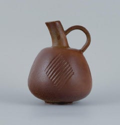 Nils Thorsson for Royal Copenhagen, Stoneware Jug with Brown Glaze