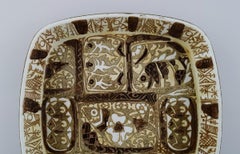 Nils Thorsson and Johanne Gerber, Aluminia, Royal Copenhagen, Square Baca Dish