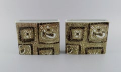Nils Thorsson e Johanne Gerber per Aluminia, Royal Copenhagen, Due vasi Baca