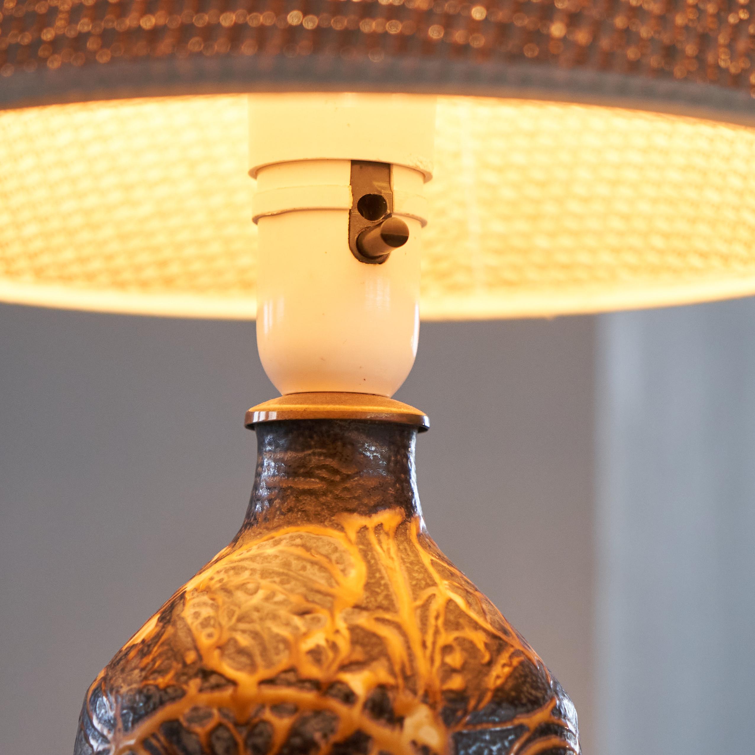 Hand-Crafted Nils Thorsson 'Baca' Table Lamp for Royal Copenhagen Denmark 1960s For Sale