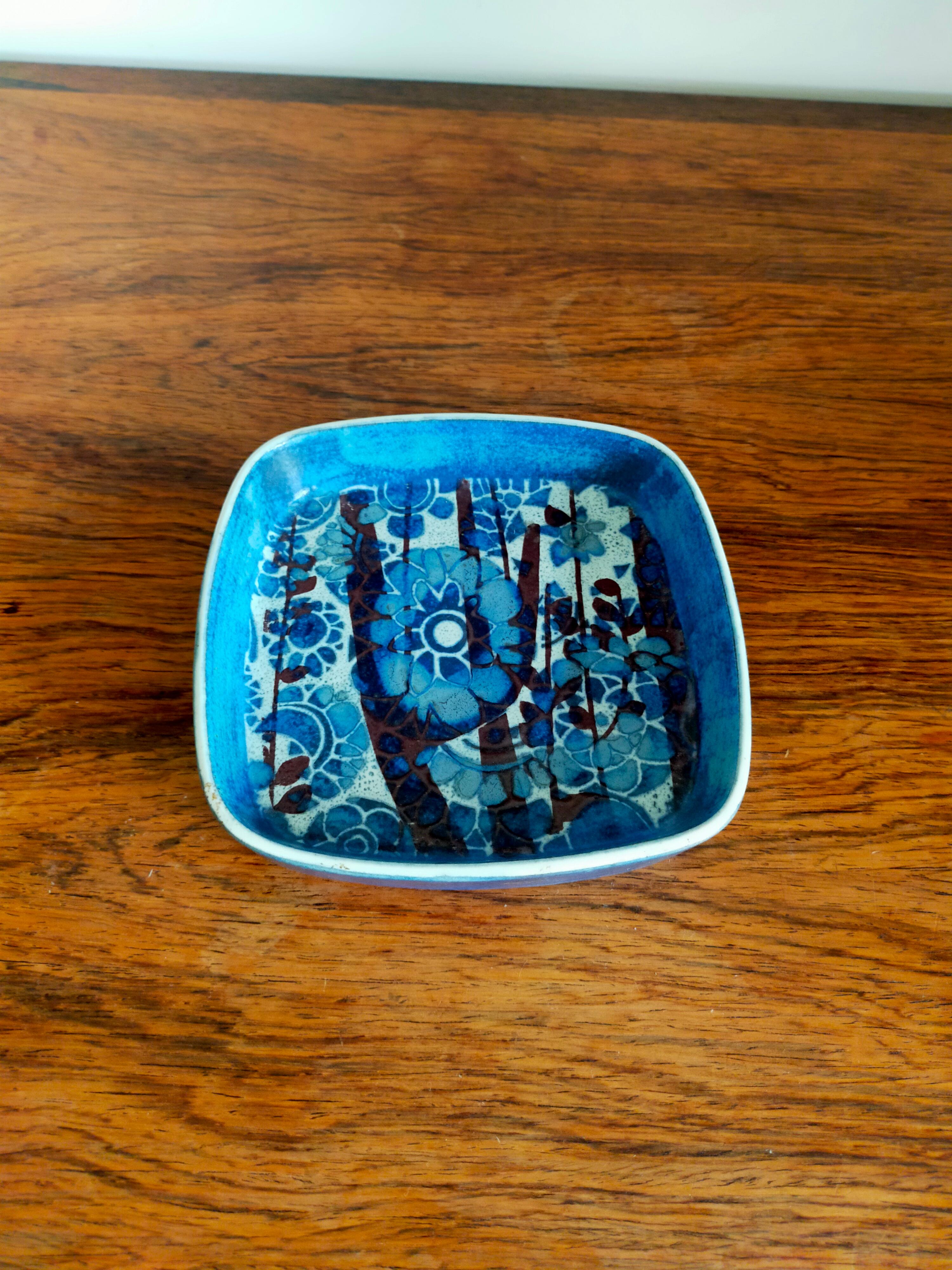 Nils Thorsson Blue Baca Series for Royal Copenhagen Faience bowl. Perfect condition.