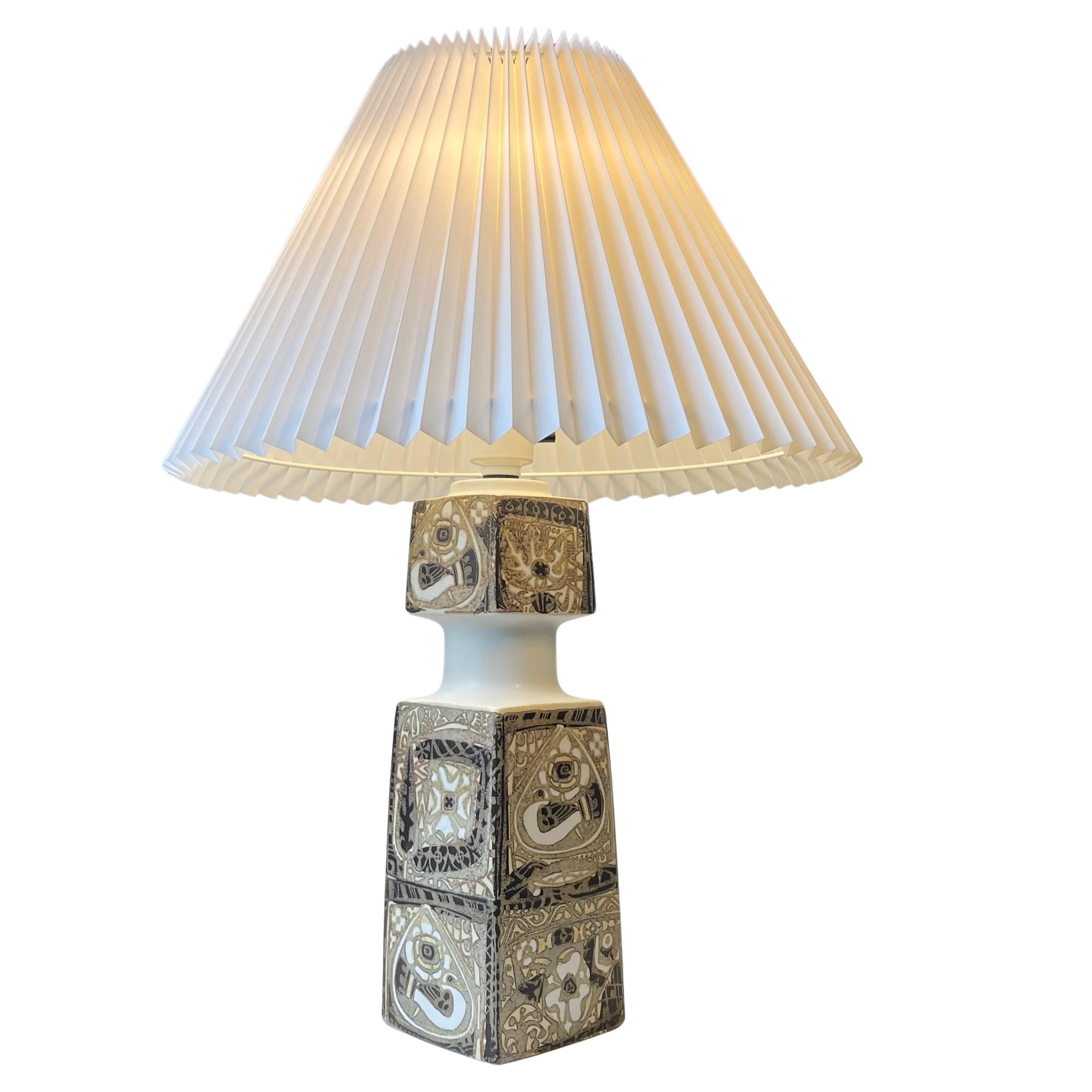 Nils Thorsson Ceramic Table Lamp for Royal Copenhagen & Fog & Morup, 1970s For Sale