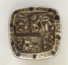 Nils Thorsson Danish Faience Glazed Baca Vases and Bowl by Royal Copenhagen