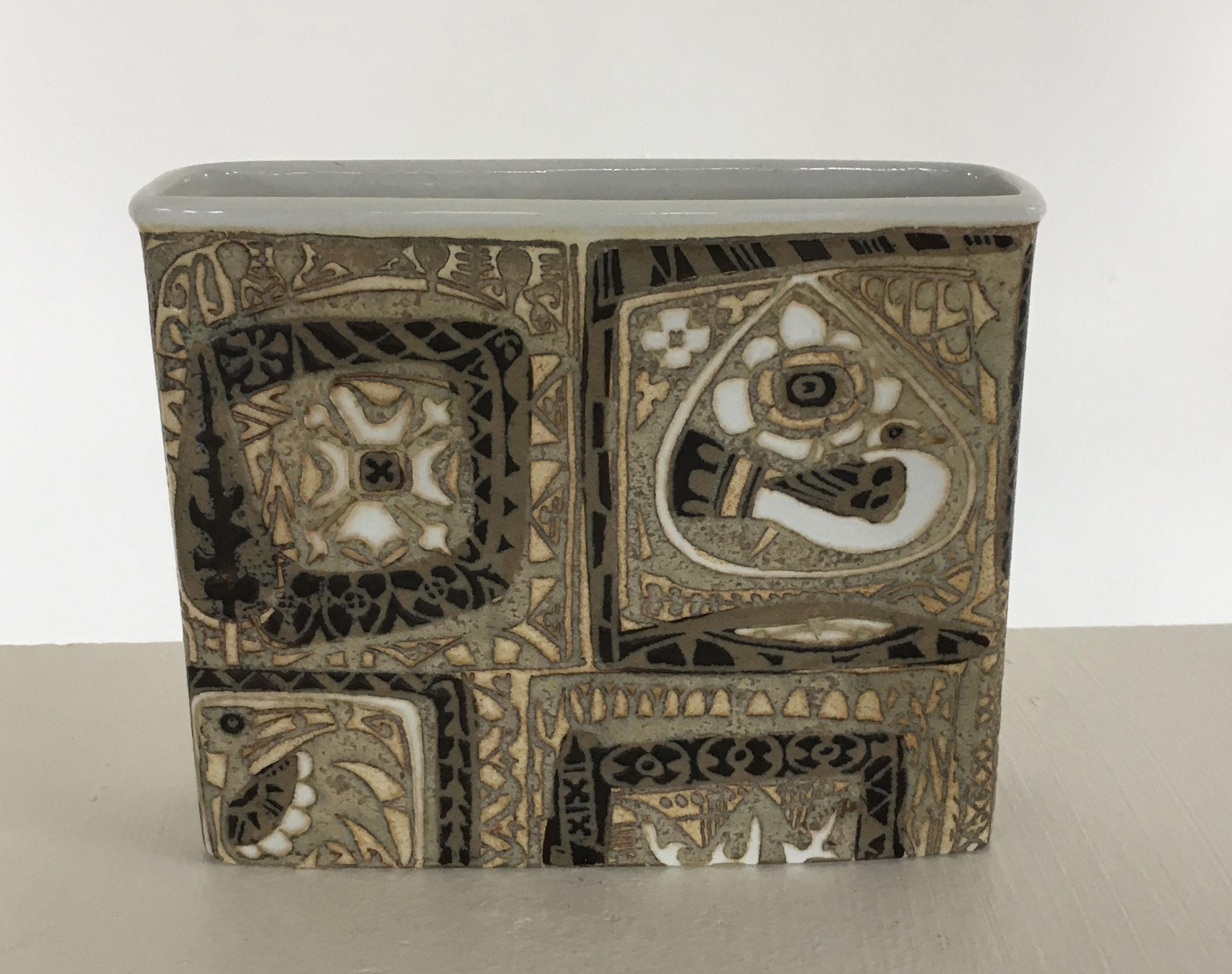 Metà XX secolo Vasi e ciotole Baca in faience danese di Nils Thorsson, Royal Copenhagen in vendita