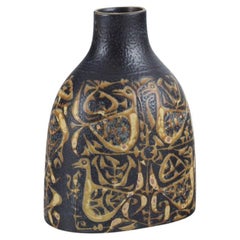 Nils Thorsson für Aluminia. Vase „Baca“ mit Motiv von Vögeln. 1960er Jahre