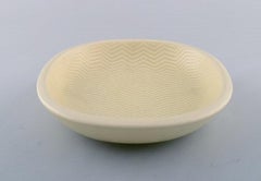 Nils Thorsson for Aluminia, "Marselis" Faience Bowl with Geometric Pattern