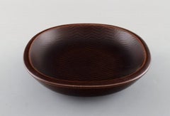 Nils Thorsson for Aluminia, "Marselis" Faience Bowl with Geometric Pattern