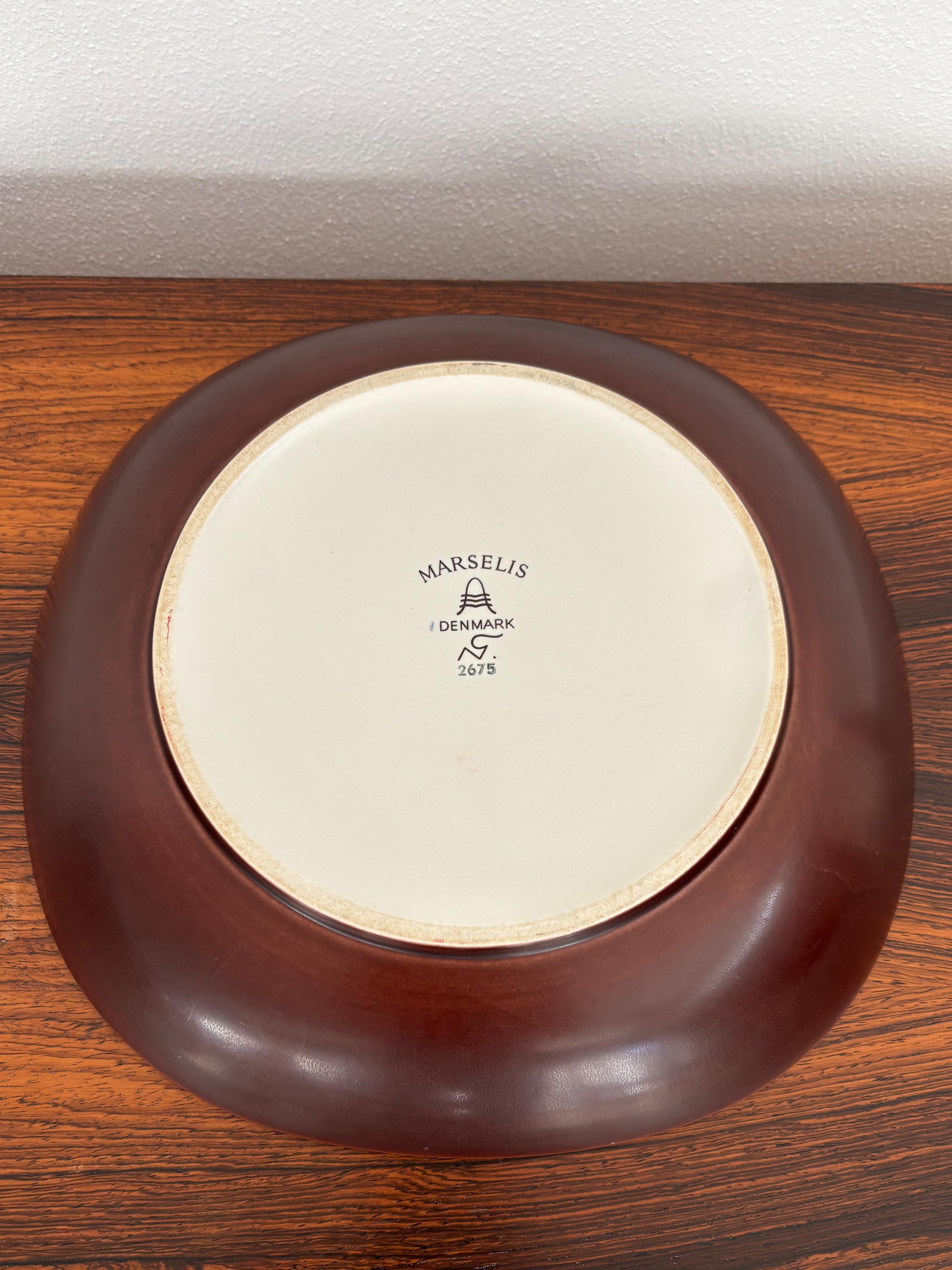 20th Century Nils Thorsson for Royal Copenaghen Ceramic Dish Centerpiece, Denmark 1950s For Sale