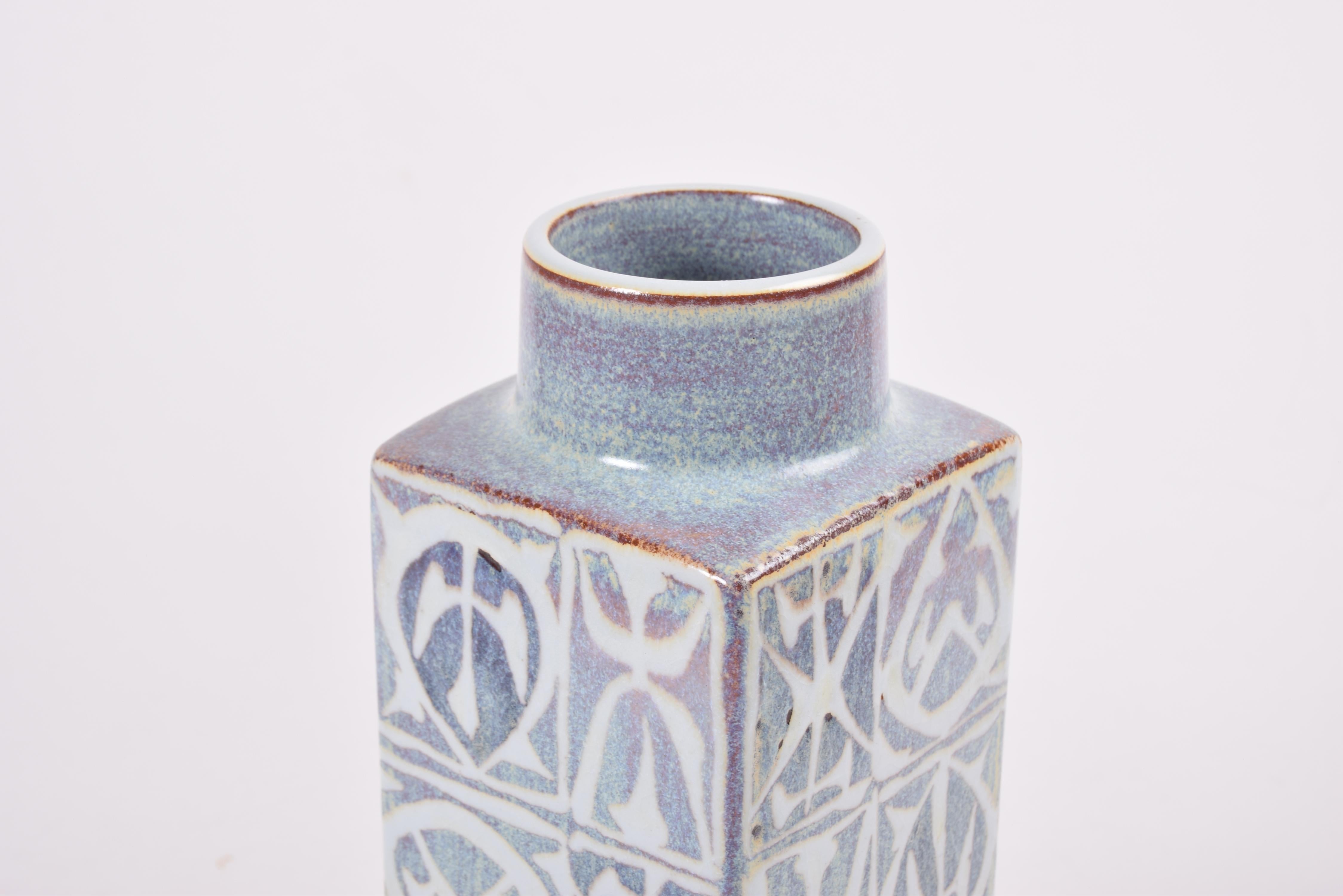 Nils Thorsson for Royal Copenhagen Baca Vase Abstract Decor Danish Ceramic 1970s For Sale 1