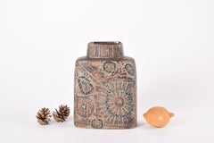 Nils Thorsson for Royal Copenhagen Baca Vase Brown Abstract Decor Danish Modern