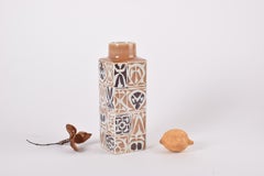 Nils Thorsson for Royal Copenhagen Baca Vase Brown Decor, Danish Ceramic 1970s