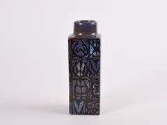 Nils Thorsson for Royal Copenhagen Blue Baca Vase Abstract, Danish Ceramic 1970s