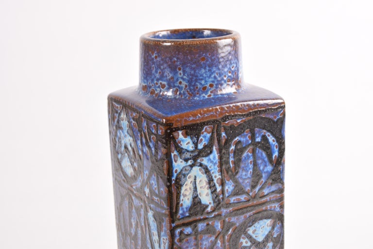 Nils Thorsson for Royal Copenhagen Blue Baca Vase Abstract, Danish ...