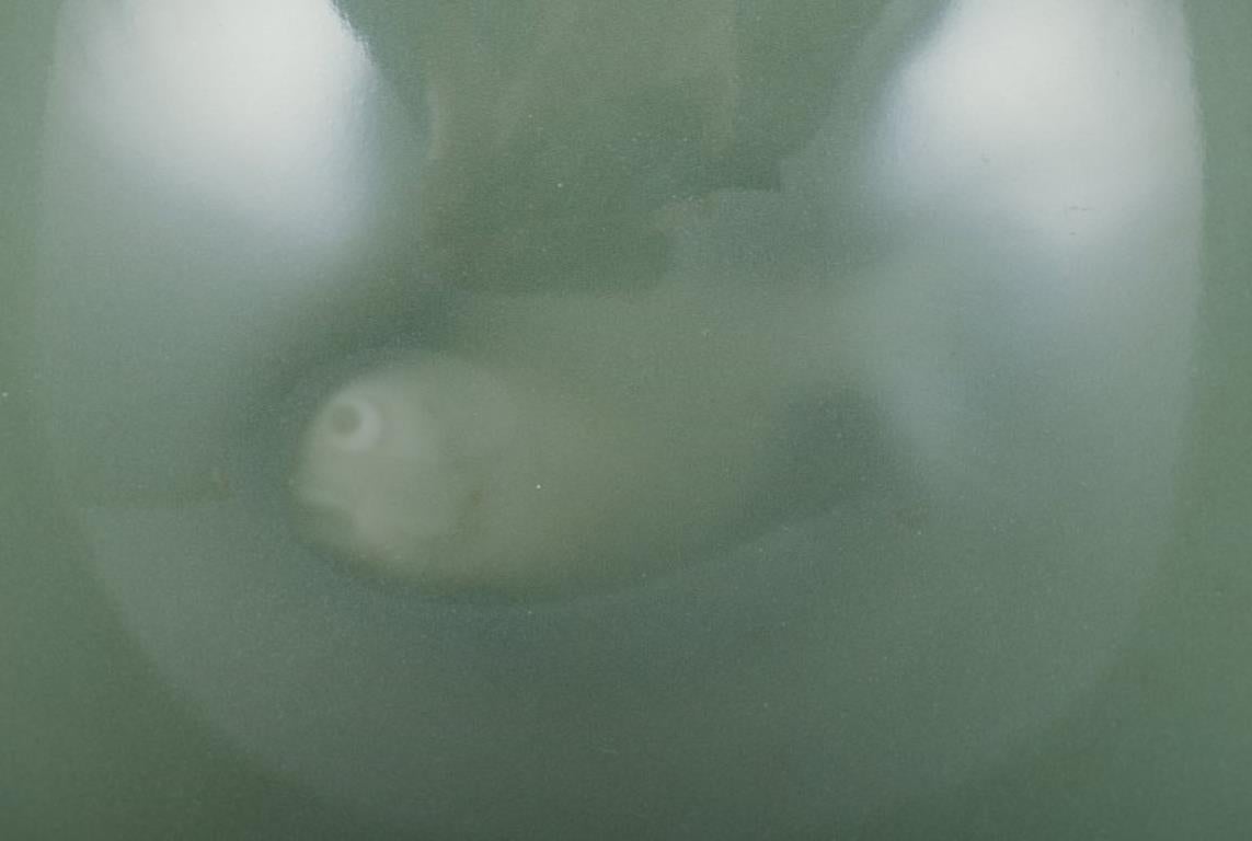 XX secolo Nils Thorsson per Royal Copenhagen. Ciotola in ceramica con smalto celadon. in vendita