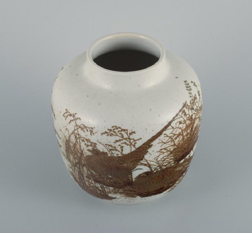 Late 20th Century Nils Thorsson for Royal Copenhagen, Earthenware Vase For Sale