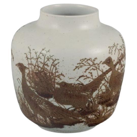 Nils Thorsson for Royal Copenhagen, Earthenware Vase For Sale