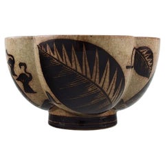 Nils Thorsson for Royal Copenhagen, Jungle Series, Bowl in Glazed Chamotte Clay