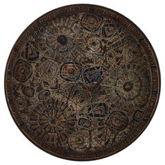 Nils Thorsson for Royal Copenhagen, Large Round Dish in Glazed Faience