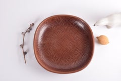 Nils Thorsson für Royal Copenhagen "Marselis" Große quadratische Schale Braun, 1950er Jahre