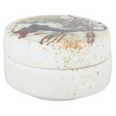 Nils Thorsson for Royal Copenhagen. Miniature lidded jar in porcelain. 1960s.