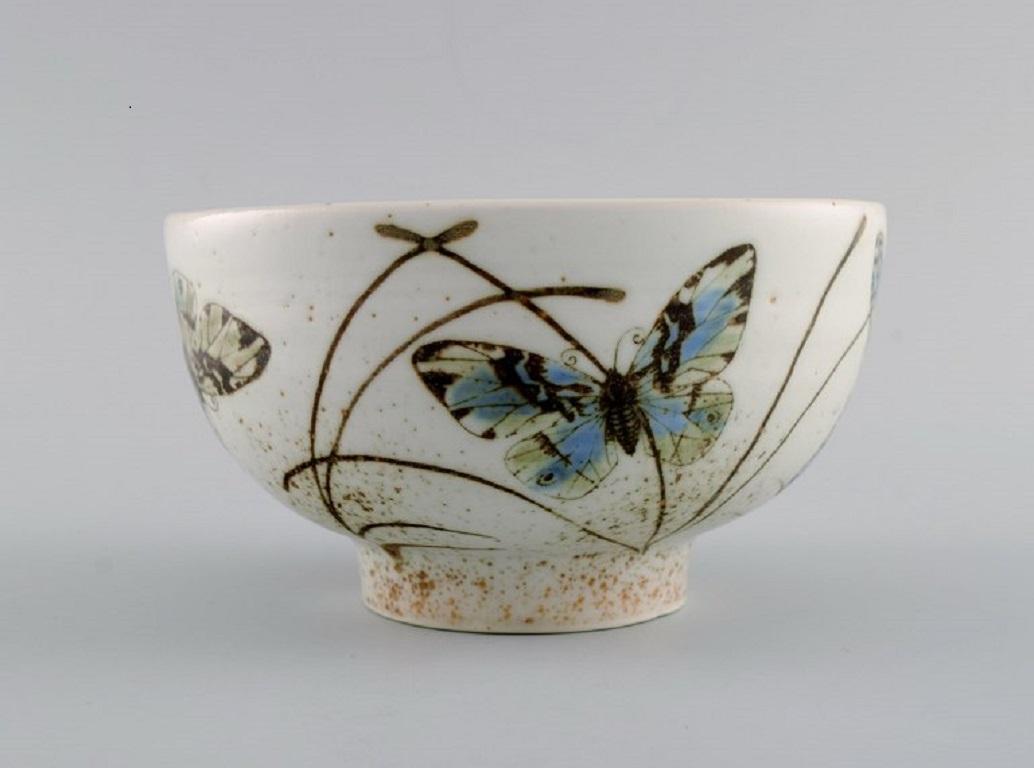 Late 20th Century Nils Thorsson for Royal Copenhagen, Rare Bowl in Glazed Faience, 1970s For Sale