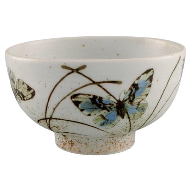 Nils Thorsson for Royal Copenhagen, Rare Bowl in Glazed Faience, 1970s For Sale
