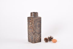 Nils Thorsson for Royal Copenhagen Tall Baca Vase Brown, Danish Modern 1970s