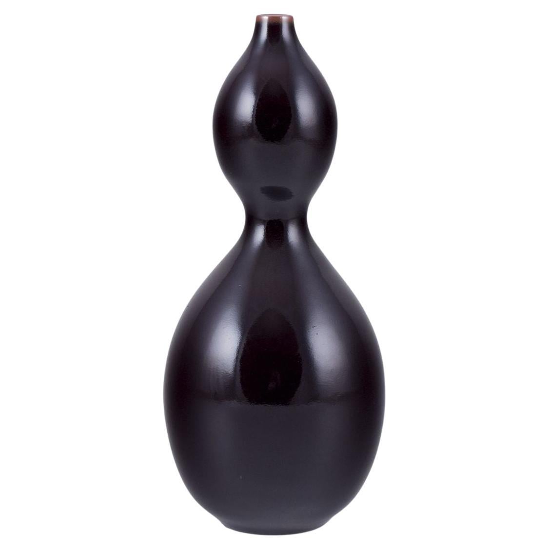 Nils Thorsson for Royal Copenhagen. Unique stoneware vase, double gourd-shaped. For Sale